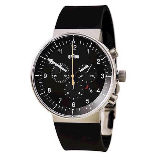 Image of Prestige mat rustfri stål quartz med chronograph Herre ur fra Braun, BN0095BKSLBKG